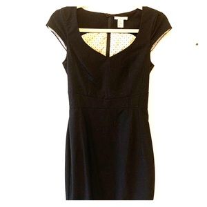 Black fitted dress H&M size 4 SMALL cap sleeve